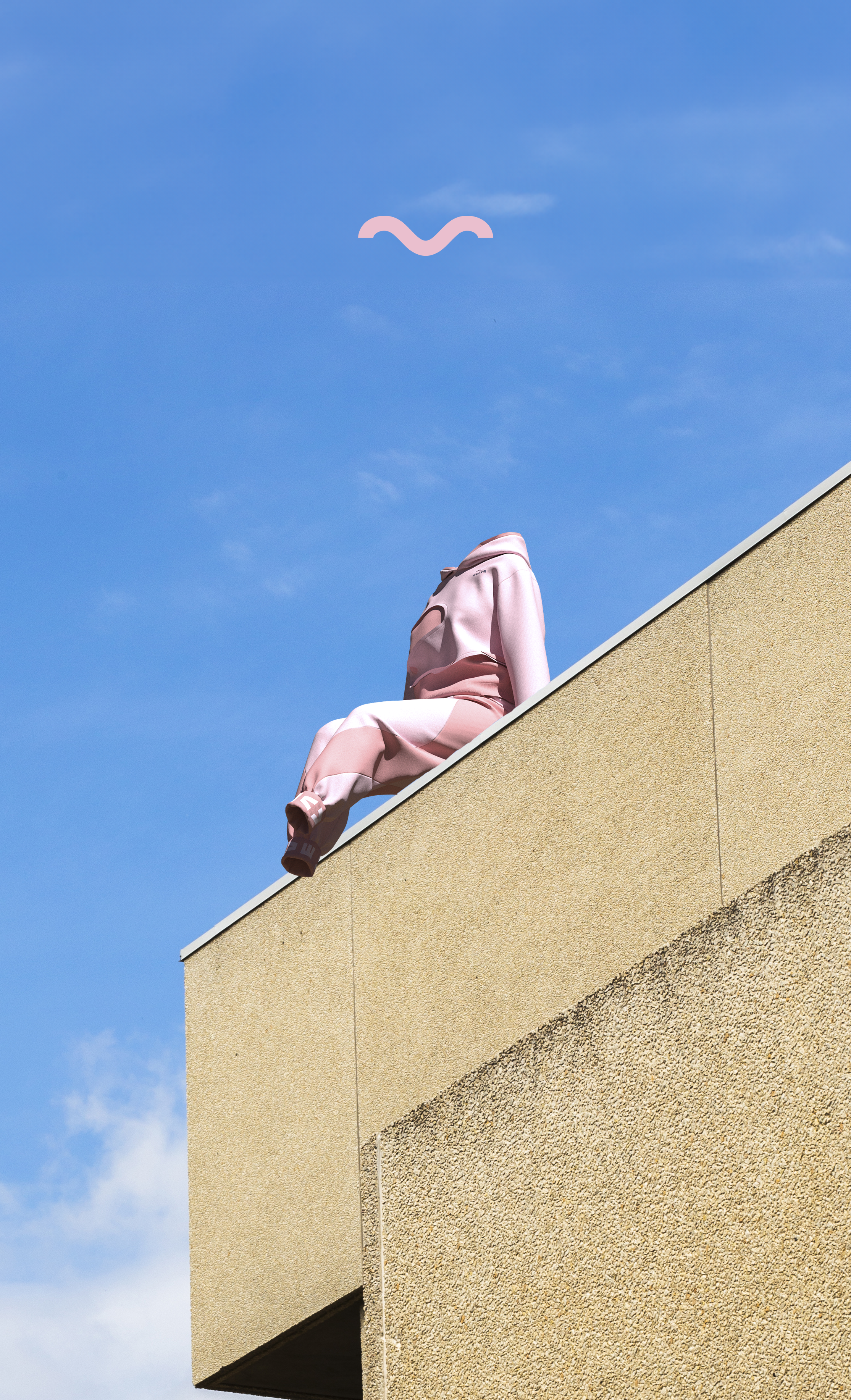 Muave pink set on rooftop
